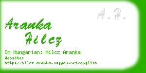 aranka hilcz business card